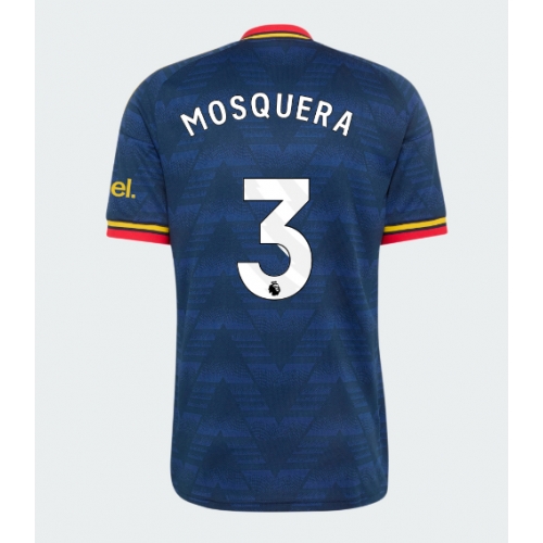 Arsenal Cristhian Mosquera #3 Maglia Gara Trasferta Repliche 2026-27 Maniche Corte Arsenal Cristhian Mosquera #3 Maglia Gara Trasferta Repliche 2026-27 Maniche Corte